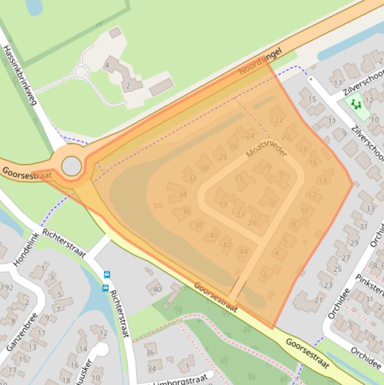 Kaart van postcodegebied 7483CV.