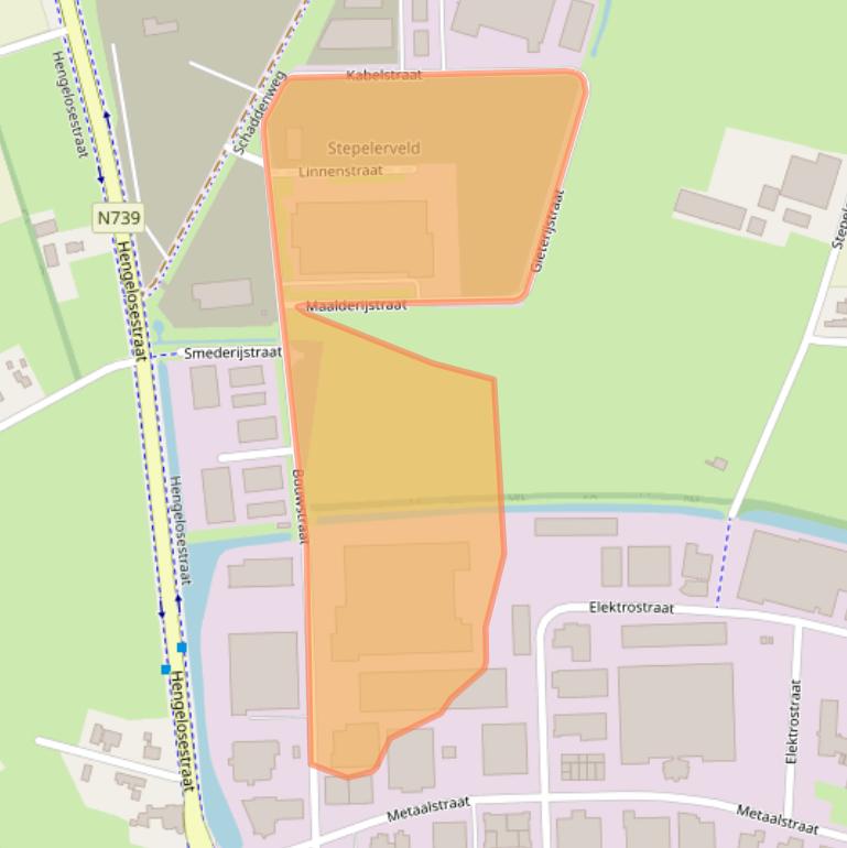 Kaart van postcodegebied 7483PA.