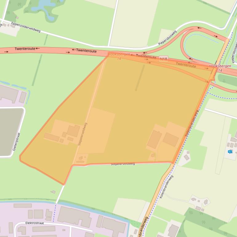 Kaart van postcodegebied 7483PJ.