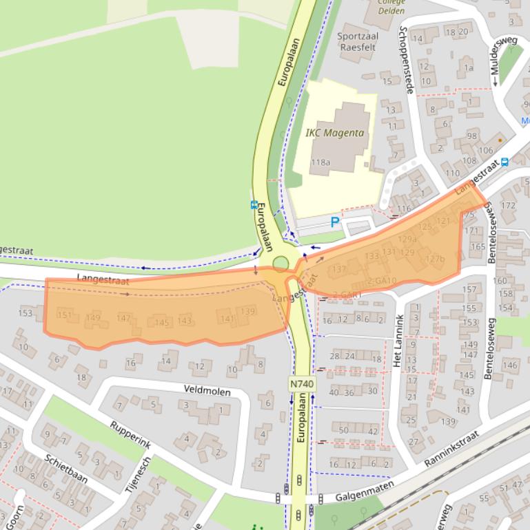 Kaart van postcodegebied 7491AD.