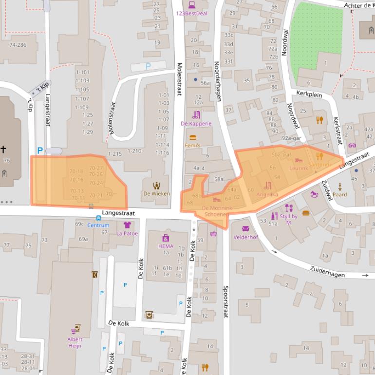 Kaart van postcodegebied 7491AH.