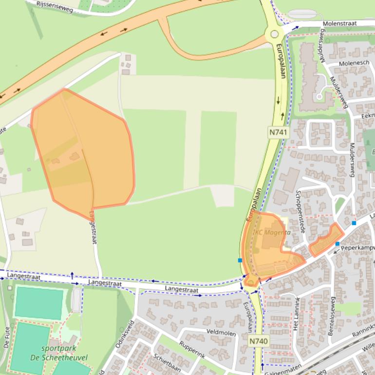 Kaart van postcodegebied 7491AK.