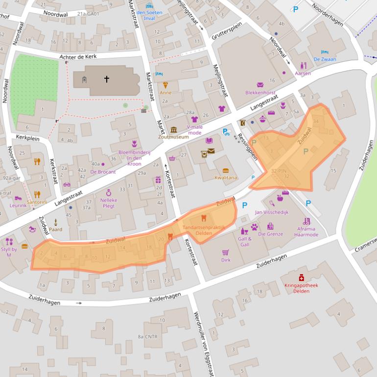 Kaart van postcodegebied 7491AM.