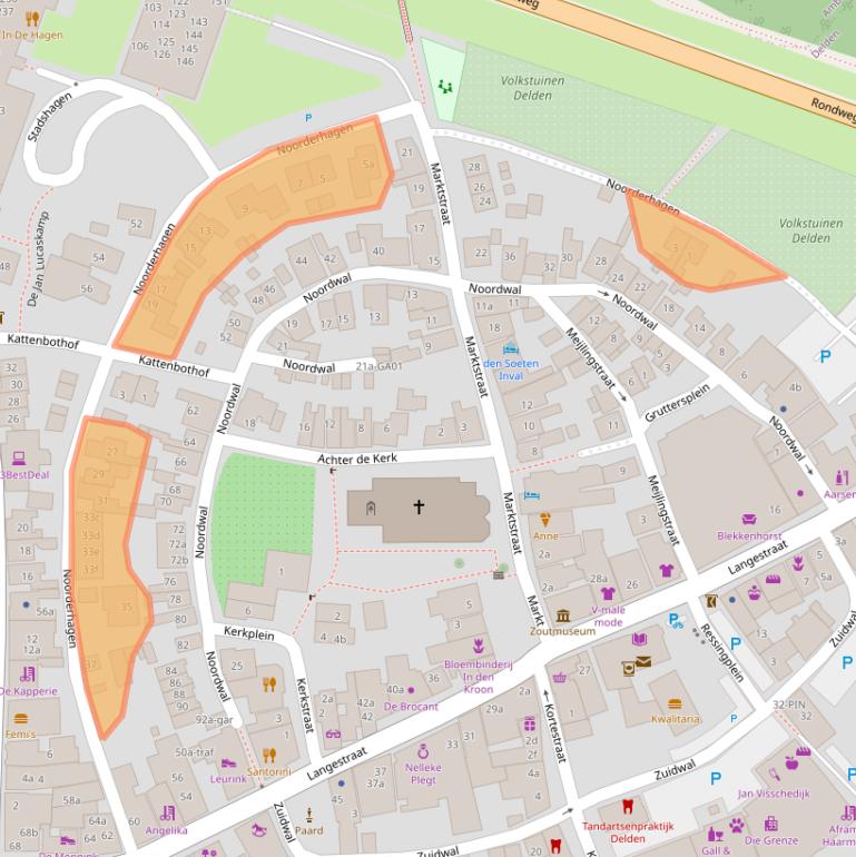 Kaart van postcodegebied 7491AP.