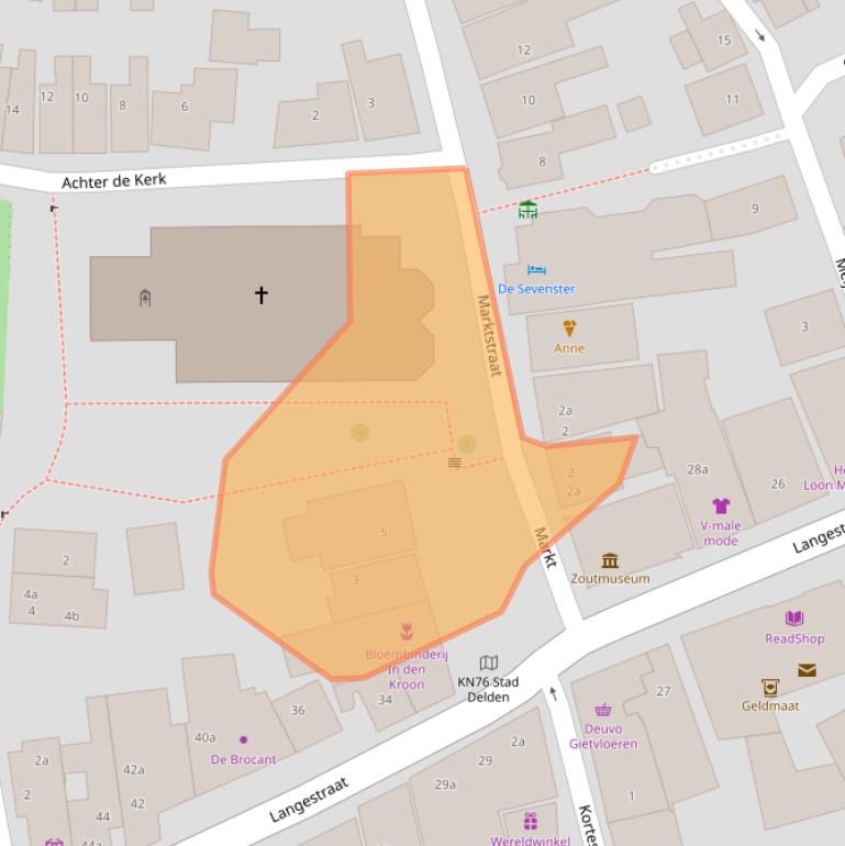 Kaart van postcodegebied 7491AT.