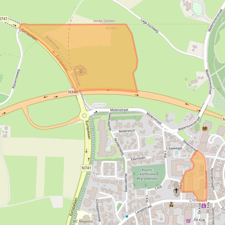 Kaart van postcodegebied 7491BD.