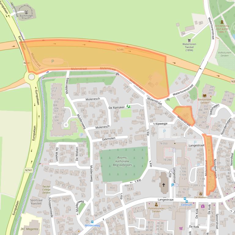 Kaart van postcodegebied 7491BG.