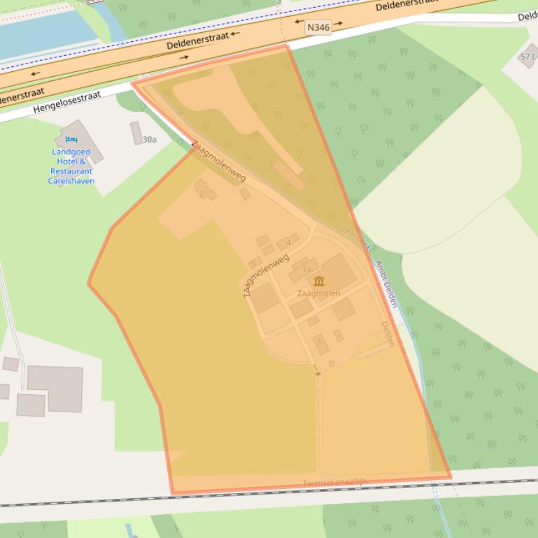 Kaart van postcodegebied 7491BS.