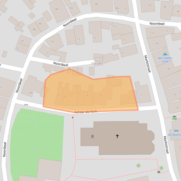 Kaart van postcodegebied 7491BX.