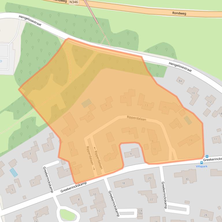 Kaart van postcodegebied 7491BZ.