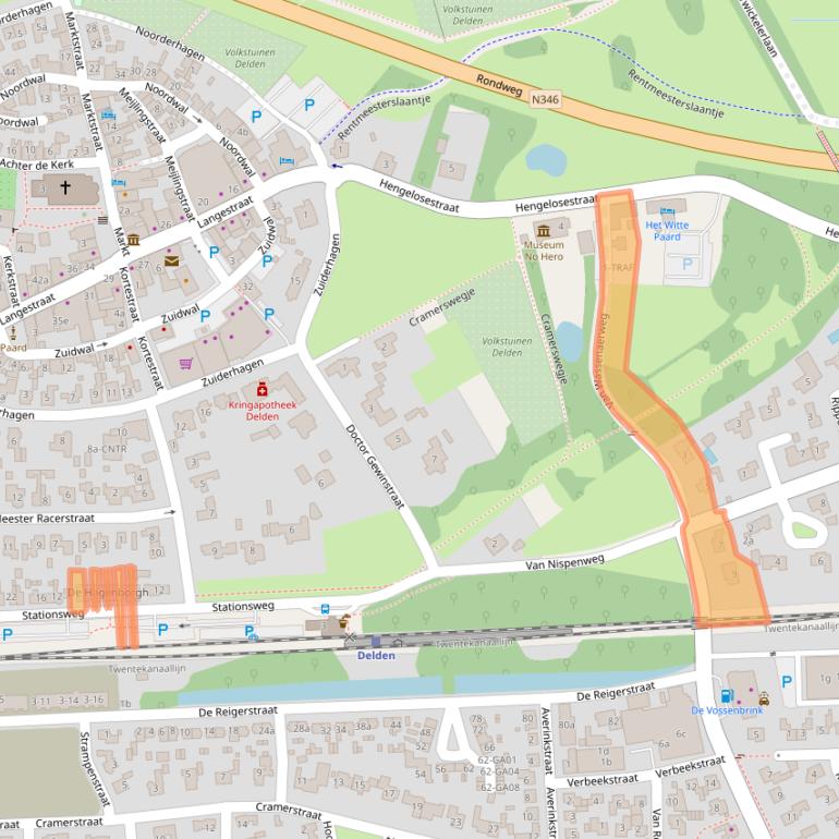 Kaart van postcodegebied 7491CA.