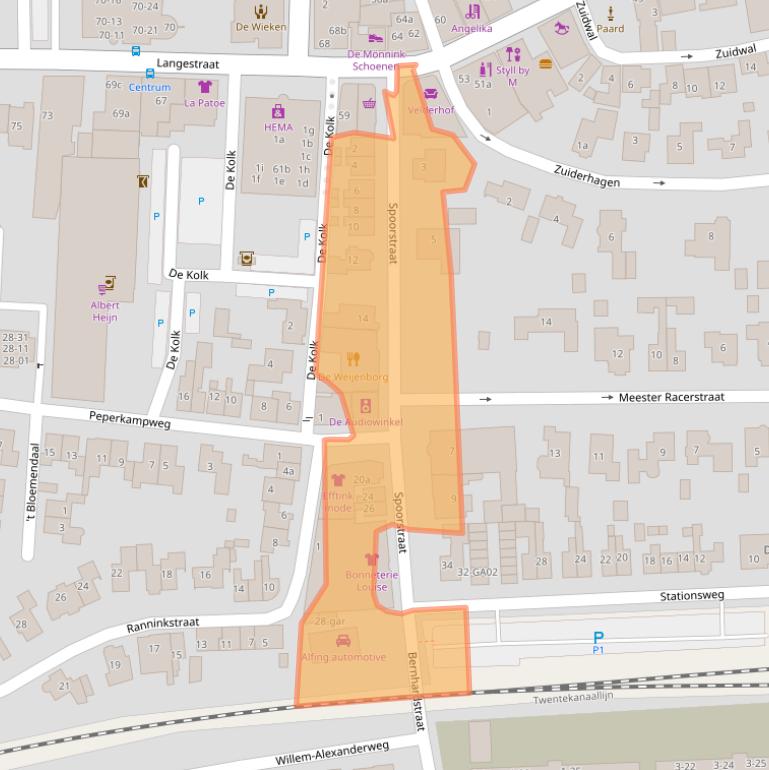 Kaart van postcodegebied 7491CK.