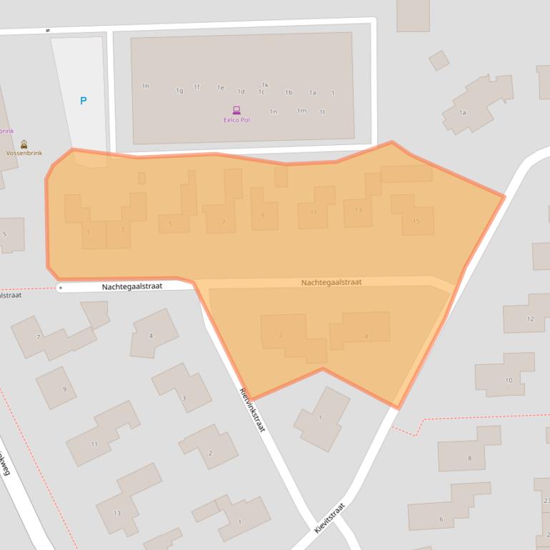 Kaart van postcodegebied 7491CP.