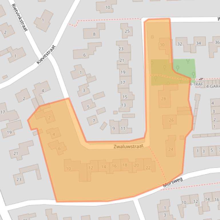 Kaart van postcodegebied 7491CW.