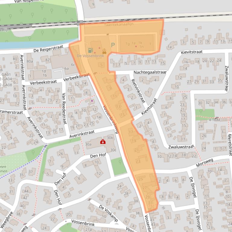 Kaart van postcodegebied 7491DA.