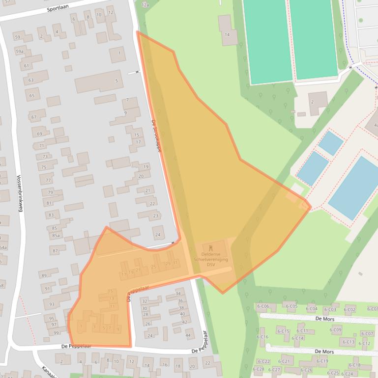 Kaart van postcodegebied 7491DJ.