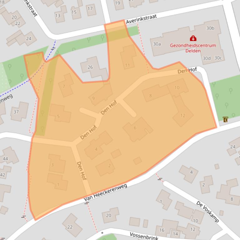 Kaart van postcodegebied 7491DV.