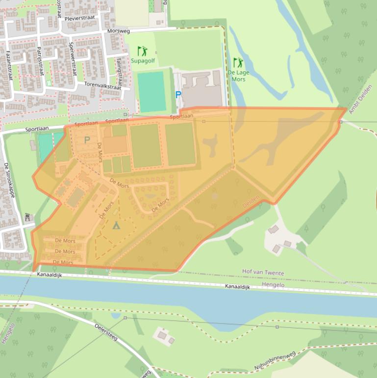 Kaart van postcodegebied 7491DZ.