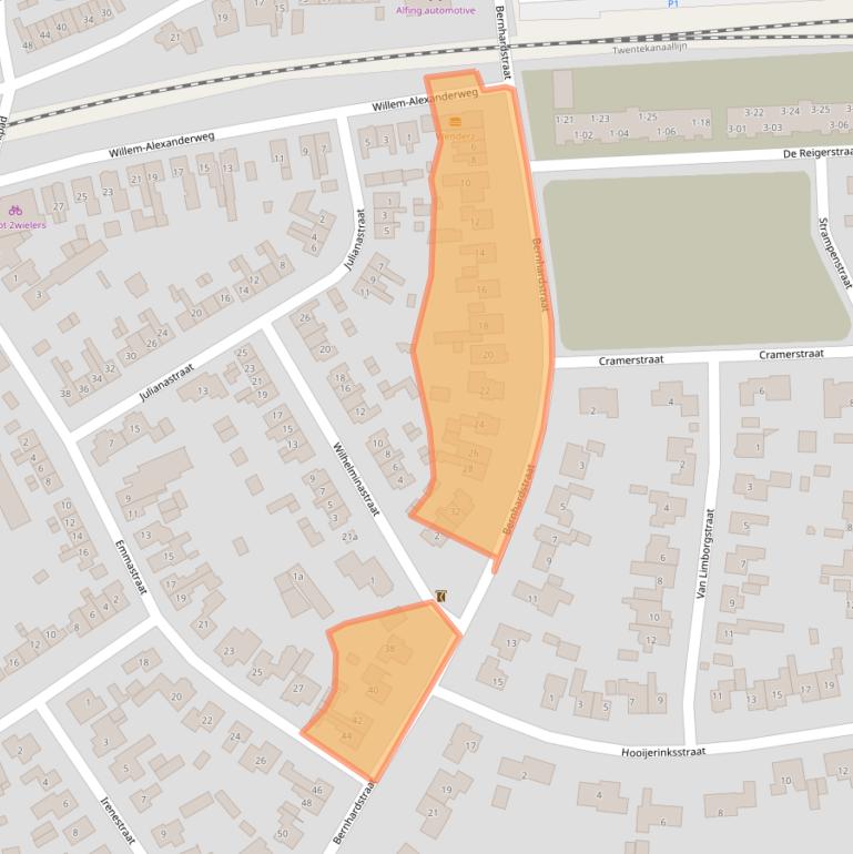 Kaart van postcodegebied 7491EB.