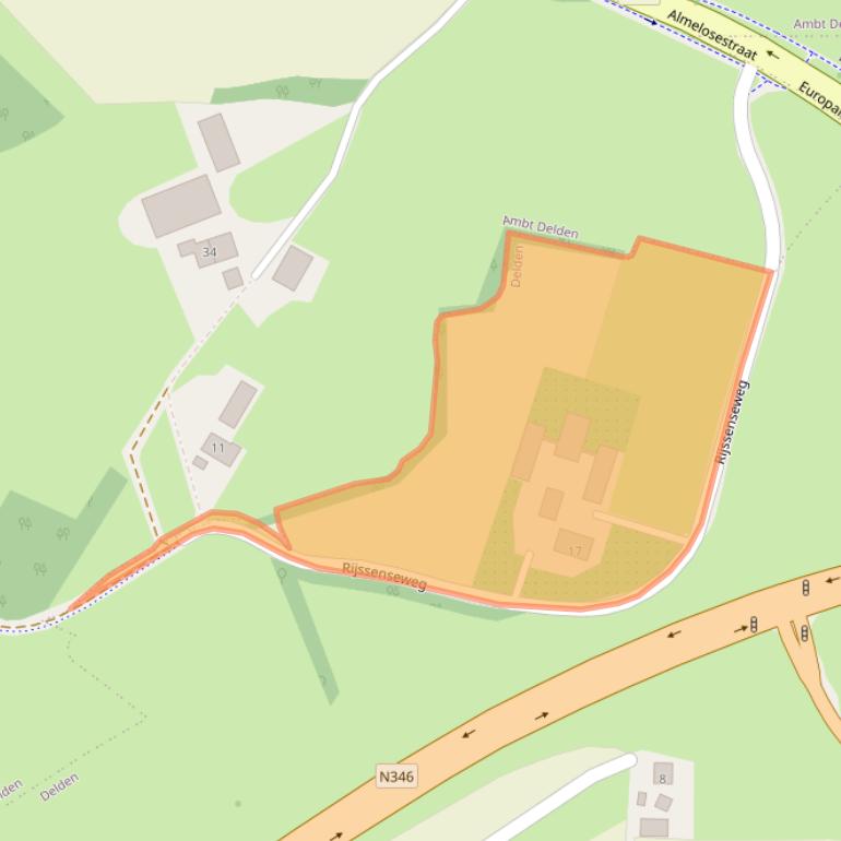 Kaart van postcodegebied 7491EJ.