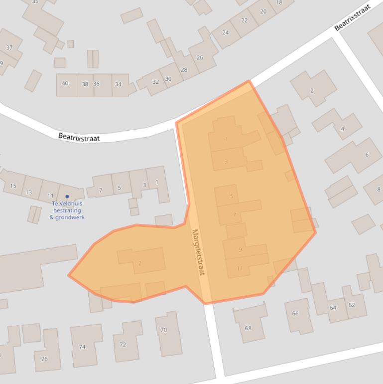 Kaart van postcodegebied 7491ES.