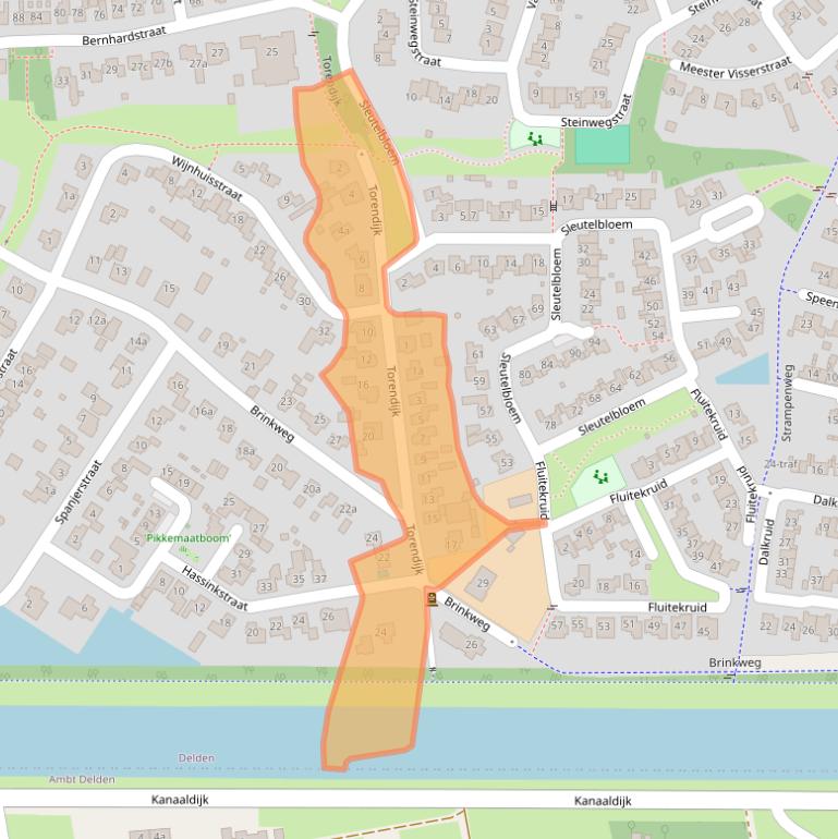 Kaart van postcodegebied 7491EV.