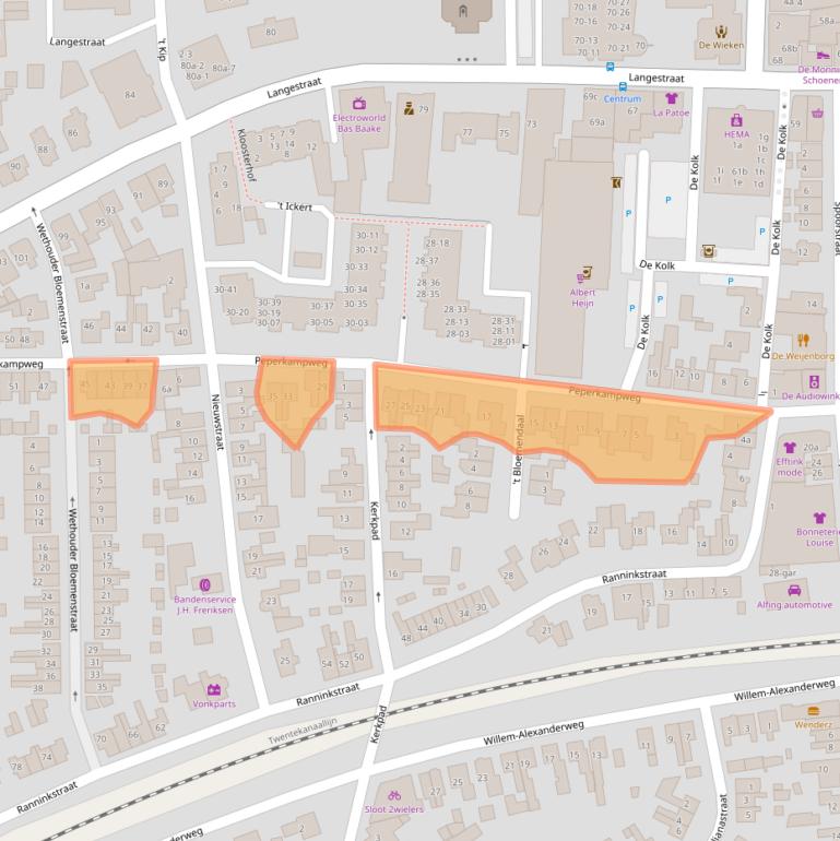 Kaart van postcodegebied 7491GB.