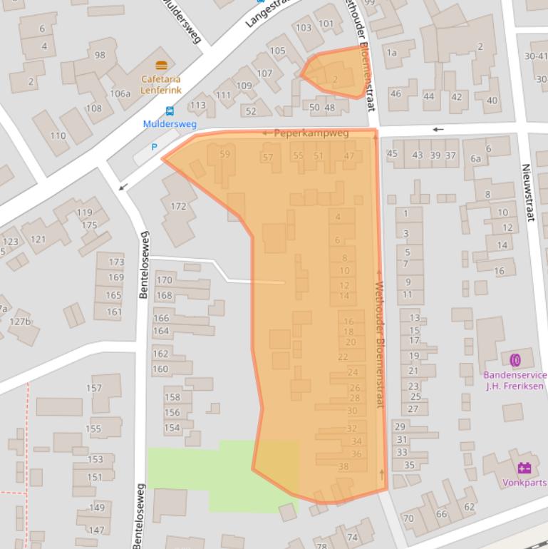 Kaart van postcodegebied 7491GH.