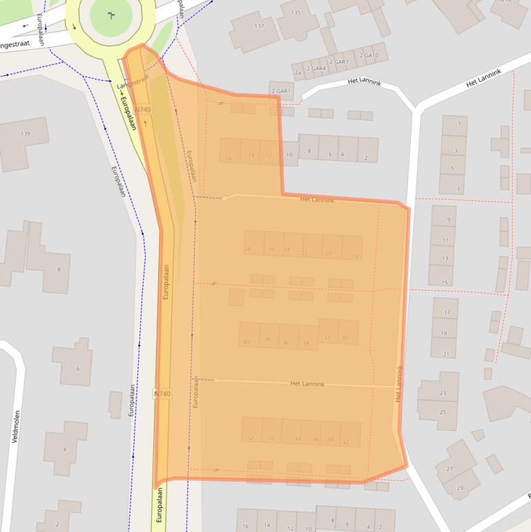 Kaart van postcodegebied 7491GK.