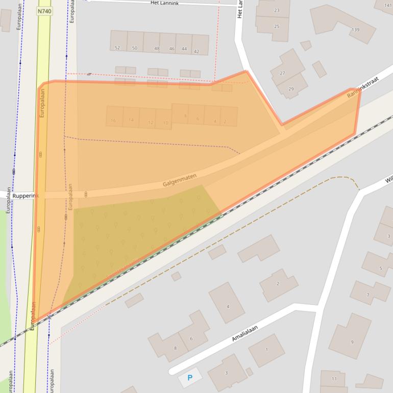Kaart van postcodegebied 7491GL.