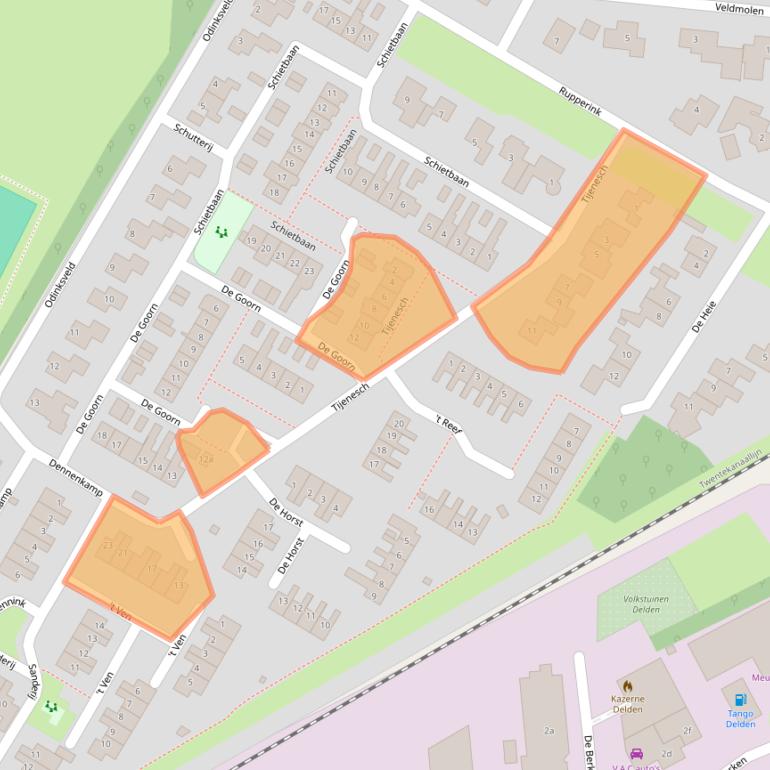 Kaart van postcodegebied 7491GS.