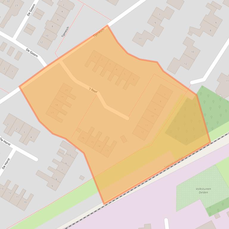 Kaart van postcodegebied 7491GT.