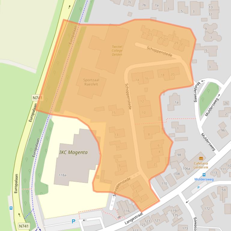 Kaart van postcodegebied 7491HK.