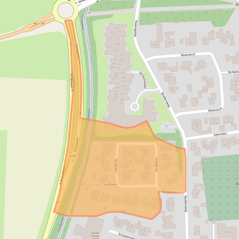 Kaart van postcodegebied 7491HM.