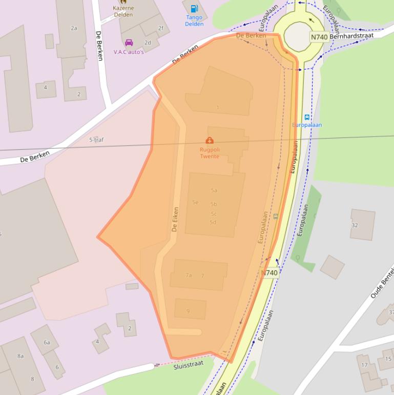 Kaart van postcodegebied 7491HP.