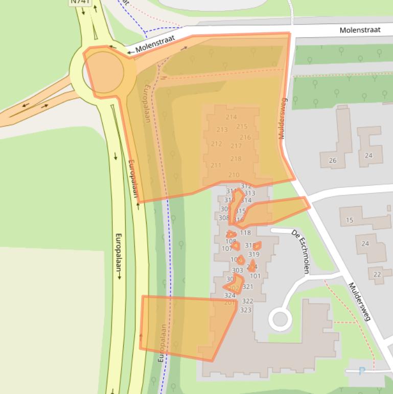 Kaart van postcodegebied 7491HW.