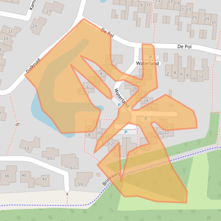 Kaart van postcodegebied 7491KG.