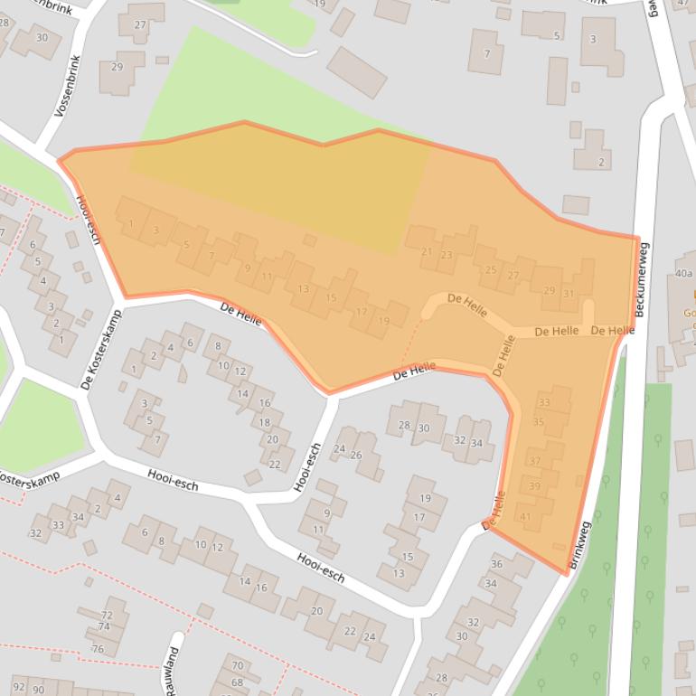 Kaart van postcodegebied 7491KV.