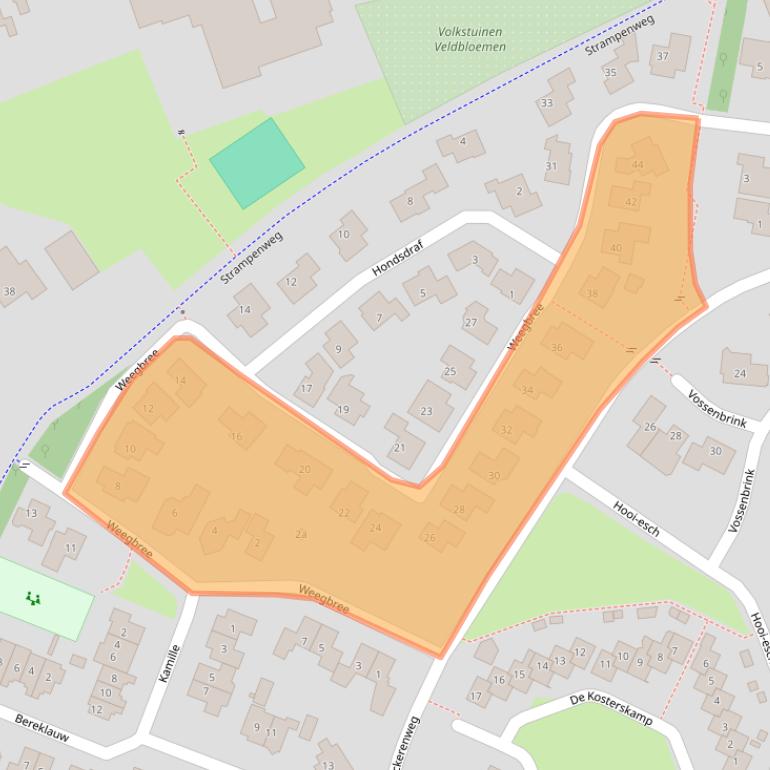 Kaart van postcodegebied 7491LJ.