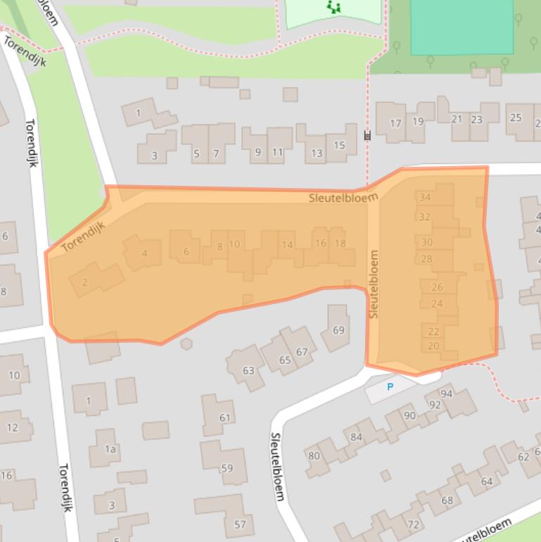 Kaart van postcodegebied 7491LT.