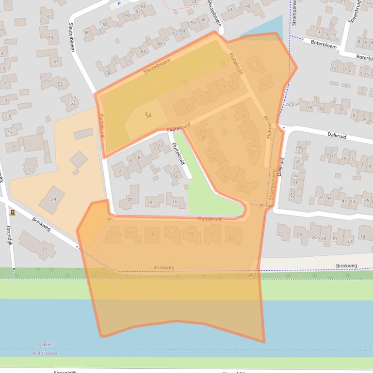 Kaart van postcodegebied 7491LZ.