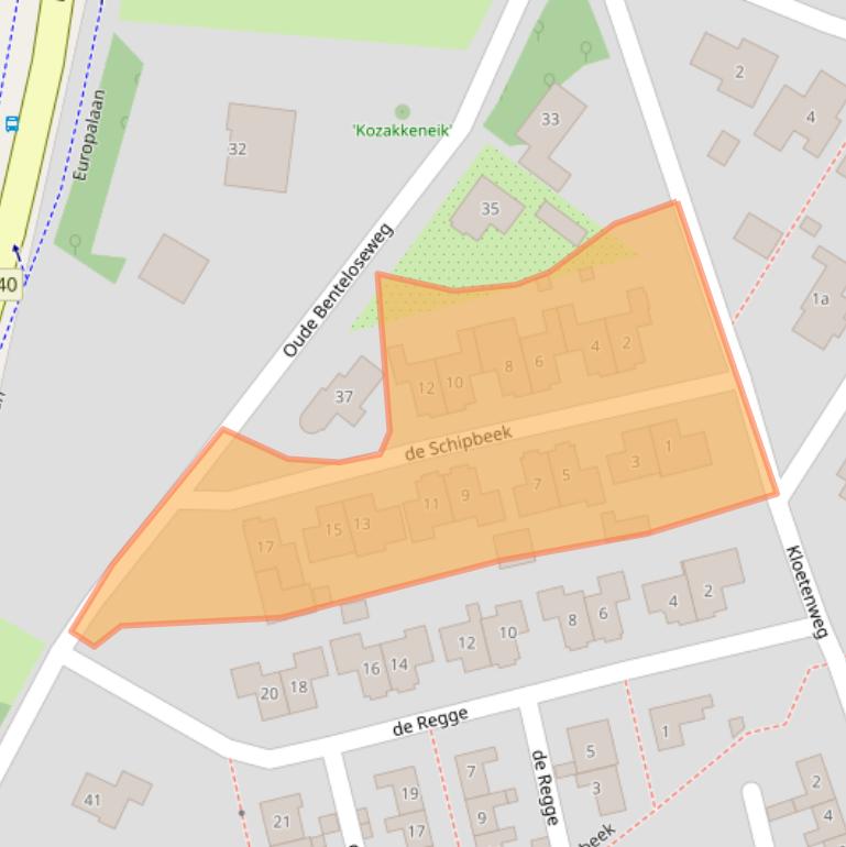 Kaart van postcodegebied 7491MB.