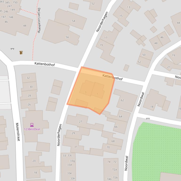 Kaart van postcodegebied 7491NM.