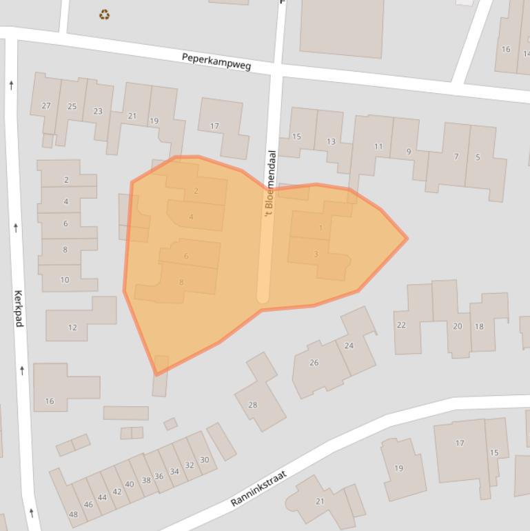 Kaart van postcodegebied 7491PA.