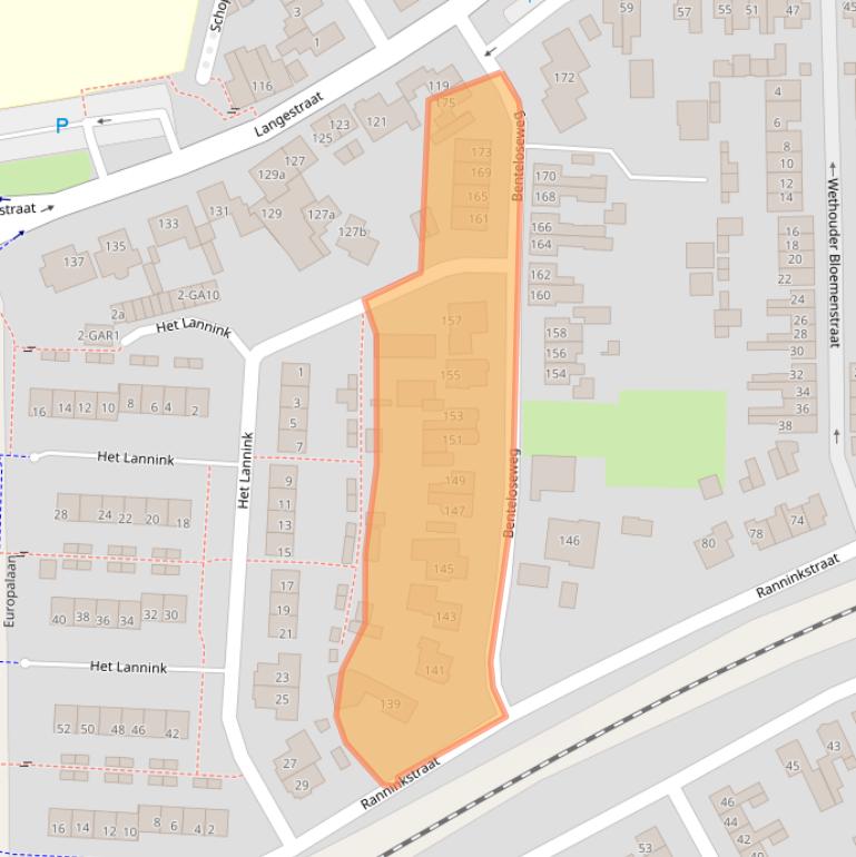 Kaart van postcodegebied 7491XA.