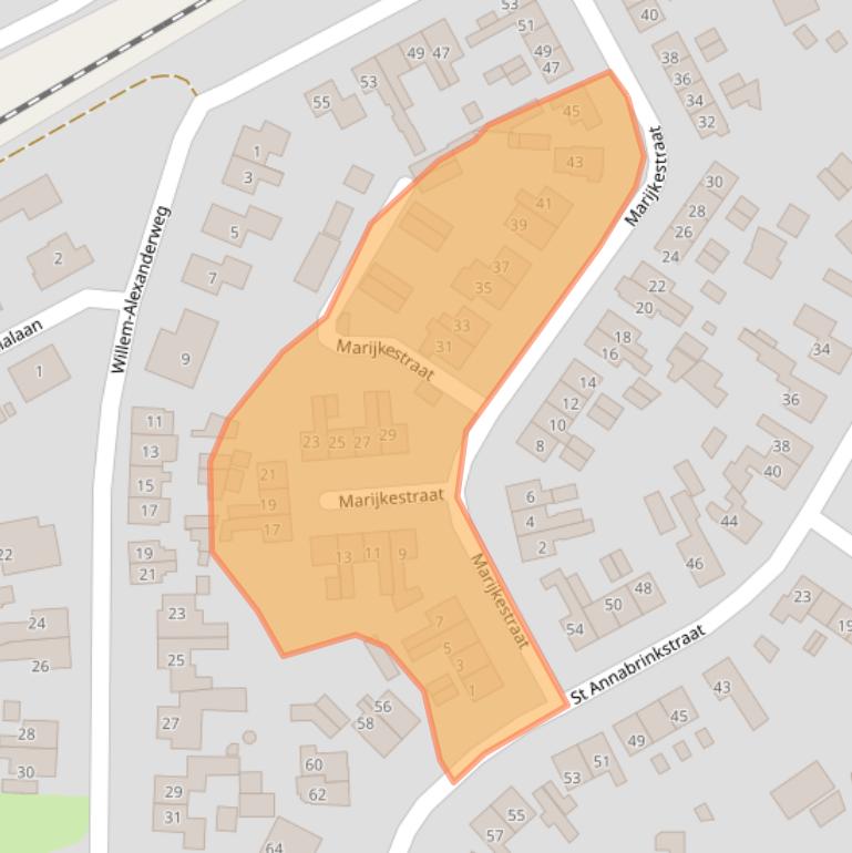 Kaart van postcodegebied 7491XH.