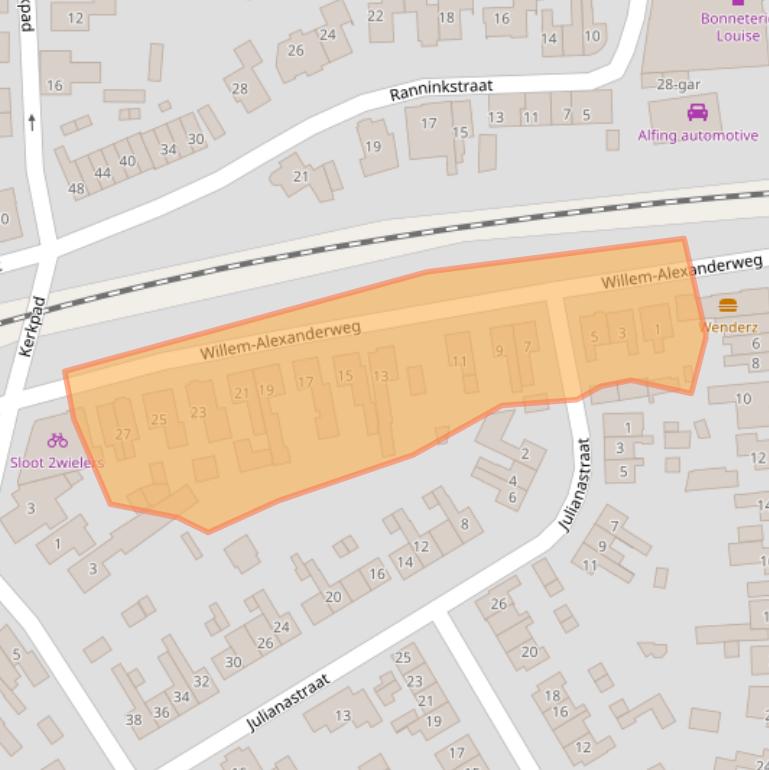 Kaart van postcodegebied 7491XL.