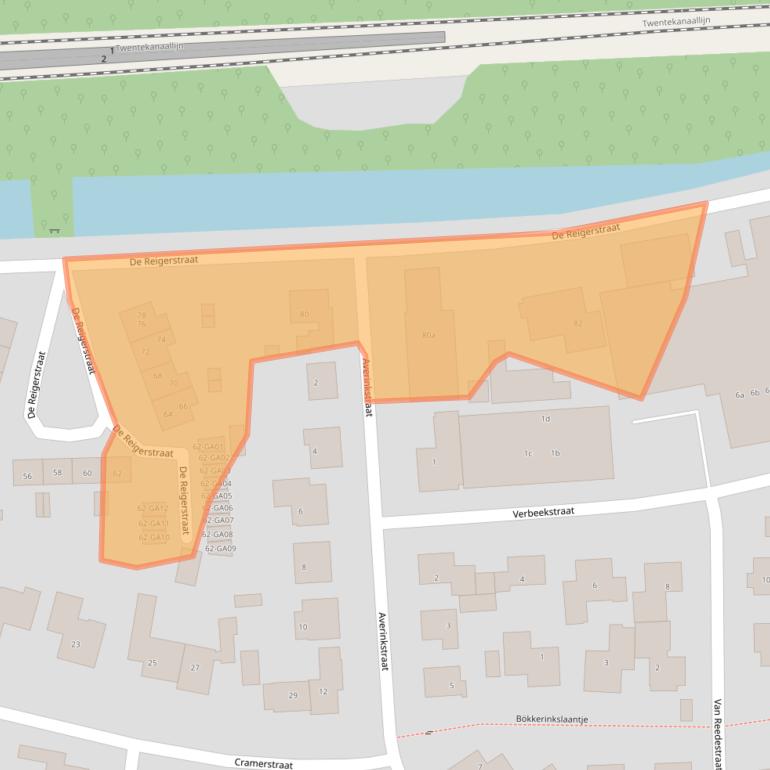 Kaart van postcodegebied 7491XV.