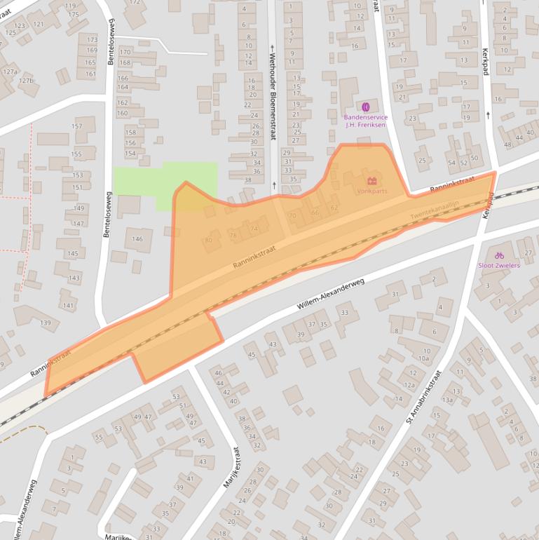 Kaart van postcodegebied 7491XX.