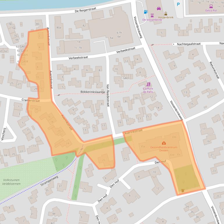 Kaart van postcodegebied 7491ZC.